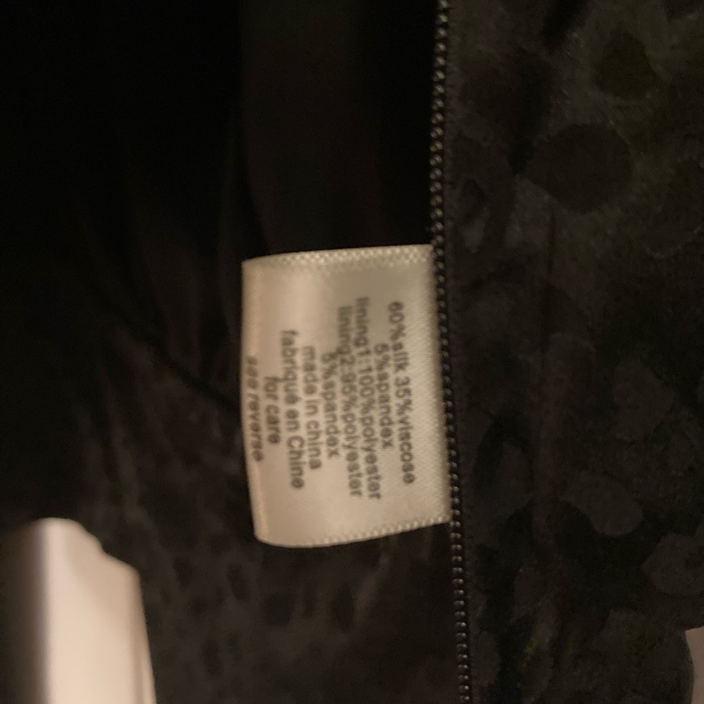 NWT Ronny Kobo BLACK NOT BLUE leopard silk bow cut out top size small $358 - Picture 9 of 15